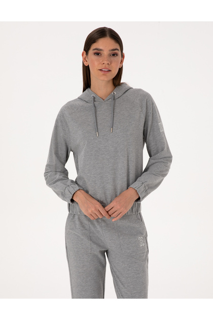 Gray Melange Comfort Fit Sweatshirt 50312020-Vr086