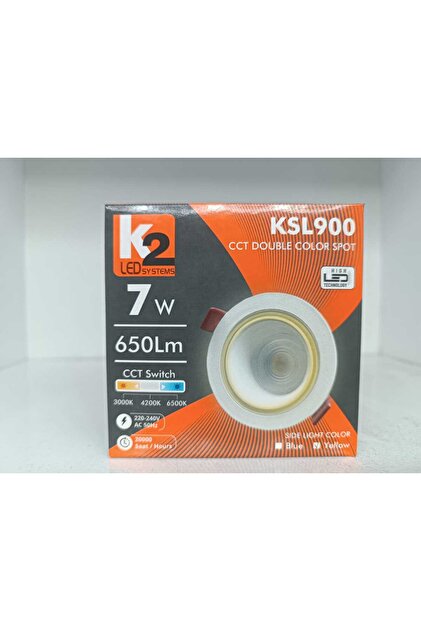 K2 Kendal KSL900 7W Cct Çift Renk Spot Dış Renk Sarı - Fiyatı