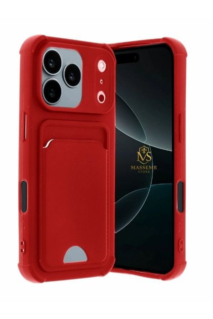iPhone 17 Pro Kartlıklı Kılıf Lüks Premium Silikon Esnek Darbeye Dayanıklı Şık Kapak
