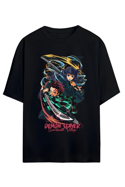 Demon Slayer Special Design Unisex Oversize Cotton T-Shirt for Fans