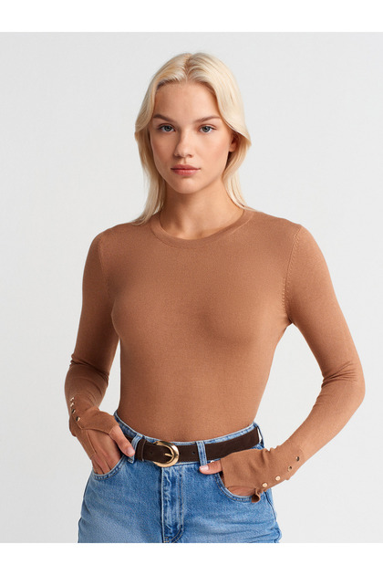 1267 Crew Neck Sweater-Camel