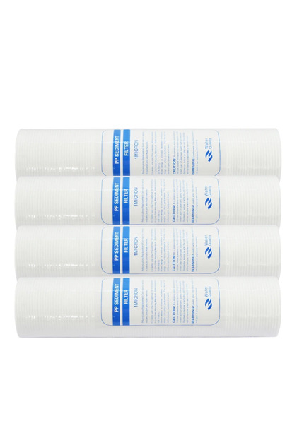 Water Purifier 10 Inch 4pcs 1-Micron Sediment Water Filter Cartridge PP Cotton Filter Water Filte...