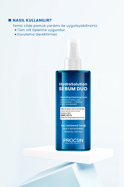 Soluție Hidro Sebum Duo Tonic + Demachiant 200 ml