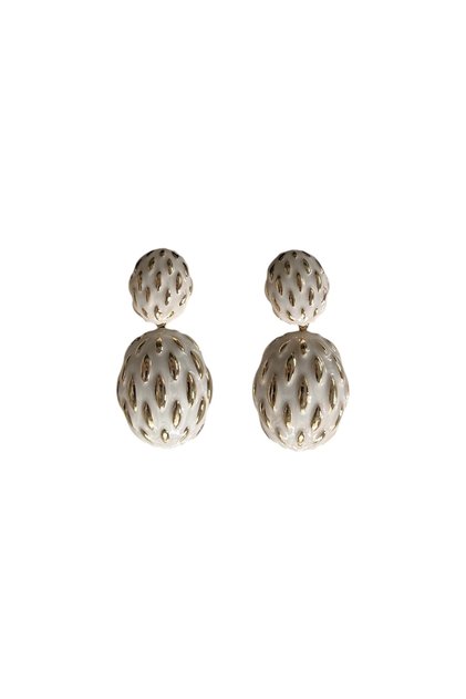 Oval Earrings with Dangle