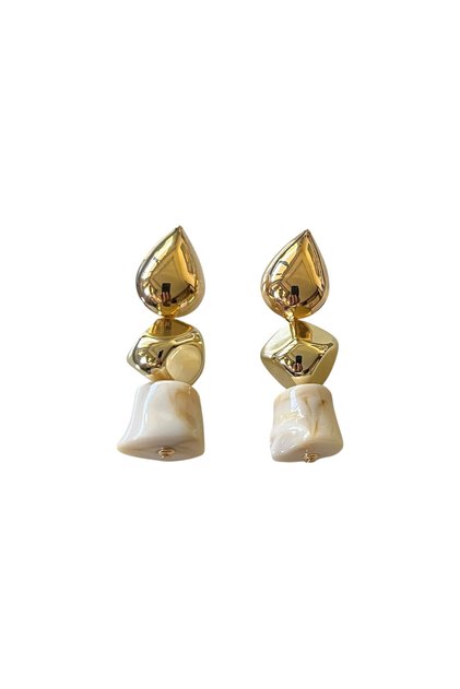 Natural Stone Drop Earrings