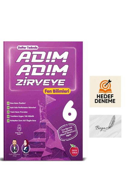 Newton 6.Sınıf Adım Adım Zirveye Fen Bilimleri Soru Bankası Hedef Deneme