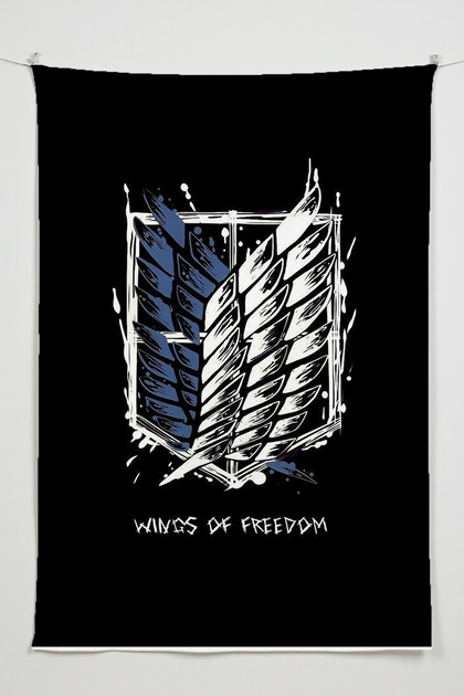 Attack on Titan Vertical Wall Covering – Anime Themed Quality Fabric Room Decor Tapestry Wall Carpet