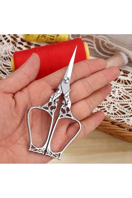 Promise Engagement Scissors, Ribbon Opening Special Day Ceremony Sewing Embroidery Scissors Silver