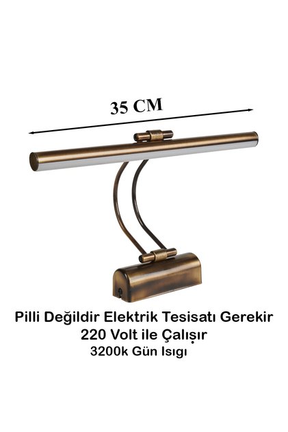 Flüt Aplik 35 cm LED Duvar Lambası 3200K Gün Işığı
