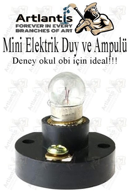 Mini Duy ve Mini Ampul 1 Adet Elektrik Deney Duyu ve Ampulü 2.5 V Amup Yuvası Devre Proje Etkinlik O