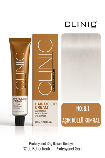 No: 8.1 Saç Boyası – Hair Color Cream 60 ml - Açık Küllü Kumral