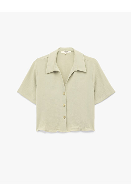 Regular Fit Loose Collar Short Sleeve Shirt