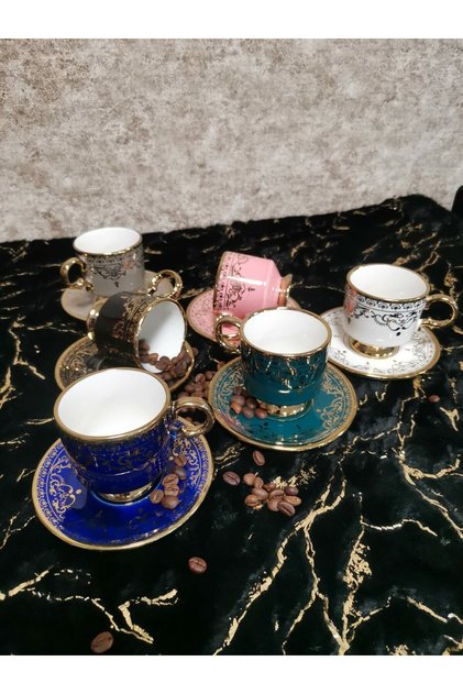 Patterned 6-Person Cup Set