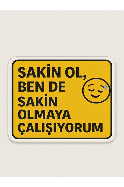 ACEMİ SÜRÜCÜ ARABA ÇIKARTMA 15 X 15 CM (STİCKER)