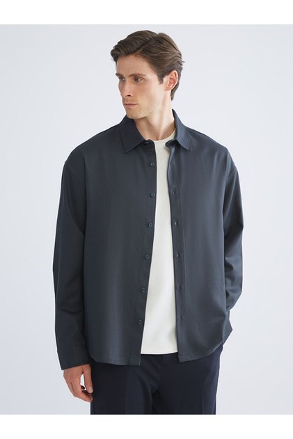 Slim Fit Long Sleeve Men's Shirt