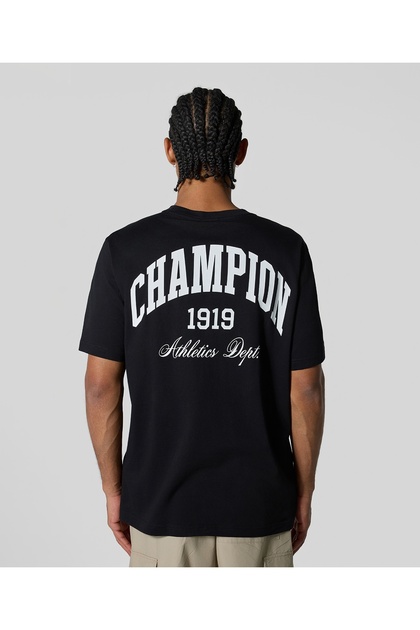 Champion Street Varsity Ss Tee Siyah Erkek Tişört - 221199-KK001
