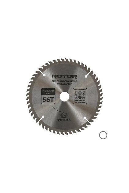 Daire Testere Bıçağı 165*20/16 adaptörlü 56T Ahşap kesme diski