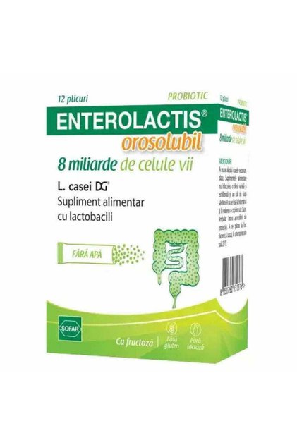 Enterolactis Orosolubil, 12 Plicuri, Sofar