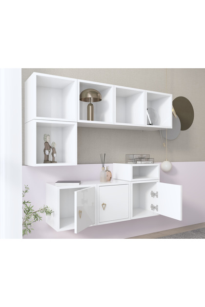 3 KapaklıModern minimalist duvara monte konsol
