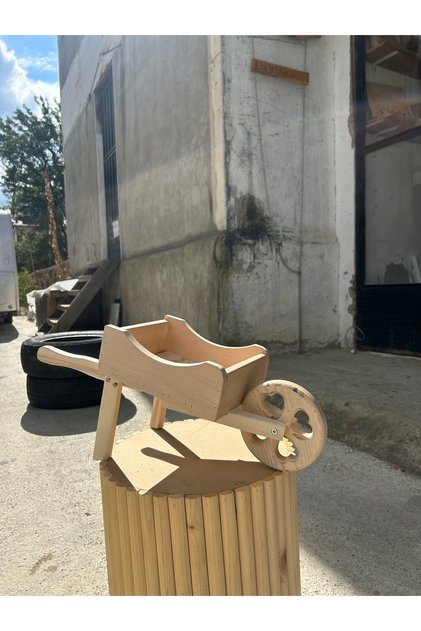 Çiçeklik El arabası ahşaş