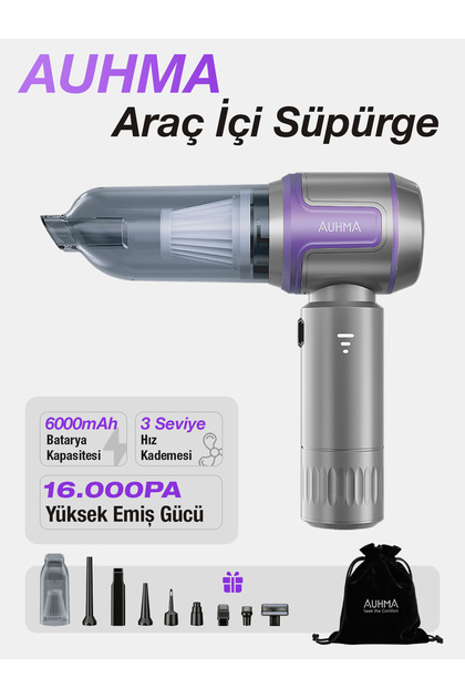 Genel Markalar AHV-09 Kablosuz Taşınabilir Araç İçi El Süpürgesi