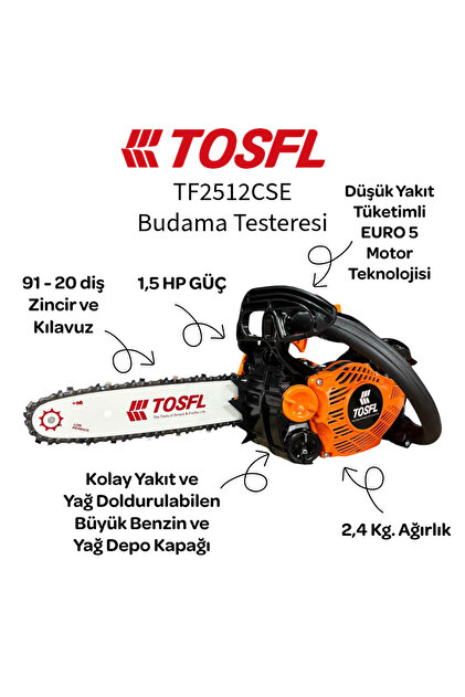 TOSFL TF2512CSE 1,5 HP Budama Testeresi - Fiyatı, Yorumları