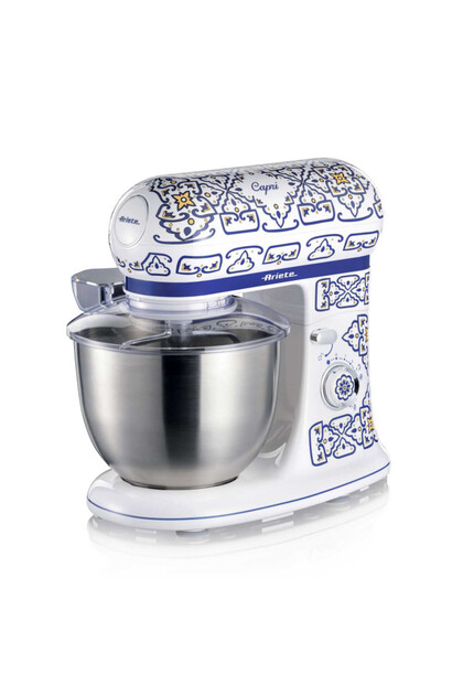 Πλανητικός Μίκτης Capri 1588/0C, 2400W, 5,5 l, 7 ταχύτητες, Pulse, Ρετρό σχεδιασμός, Λευκό/Μπλε