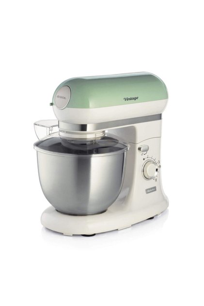 Mixer planetar VINTAGE 1588/04, 2400W, 5,5 l, 7 viteze, Pulse, Design retro, Alb/Verde