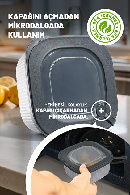 Dünya Plastik 3'lü Saklama Kabı Seti – Taze Tutan, Mikrodalga ve