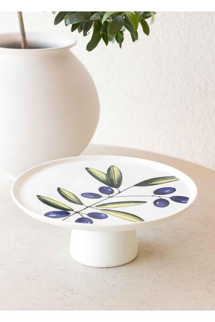 Olivos Ayaklı Servis Tabağı 10x26 cm