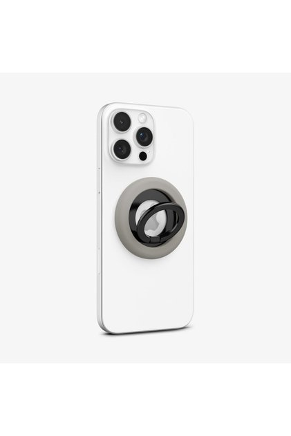 Nano Pop MagFit Magnetic Silicone Phone Grip Kickstand compatible with MagSafe Truffle Gray