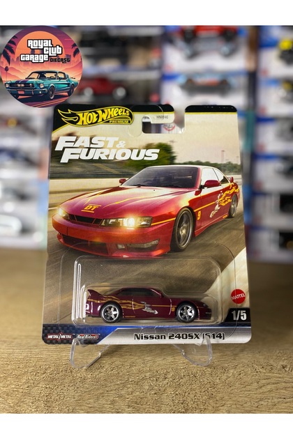 Hot Wheels Premium NISSAN 240SX S14 - Édition Rapide Et Furieux, Rouge, échelle 1:64 - Neuf Avec Boîte