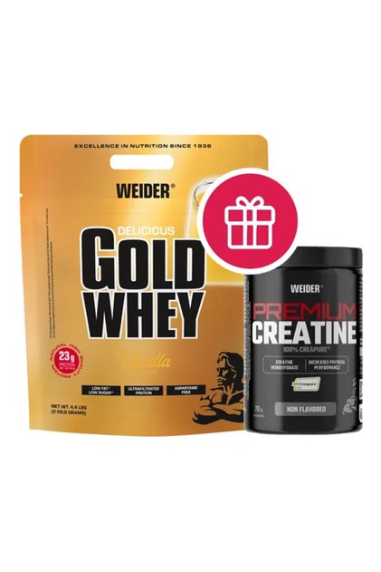 Pudră de proteine, Weider, zer de aur, 2 kg, vanilie