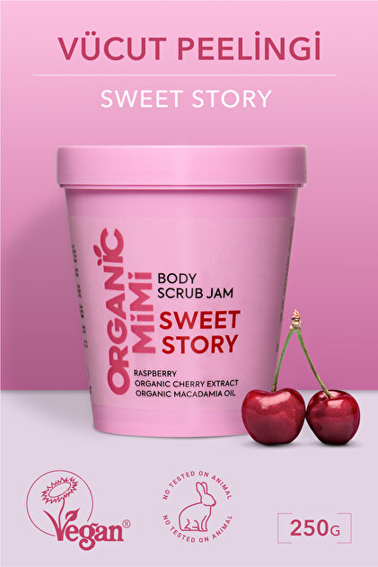 ORGANİC MİMİ Vücut Peelingi Sweet Story – Nemlendirici Vegan Vücut