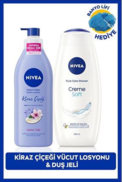 NIVEA Creme Soft Duş Jeli 750ml ve Aloe Vera Derinlemesine