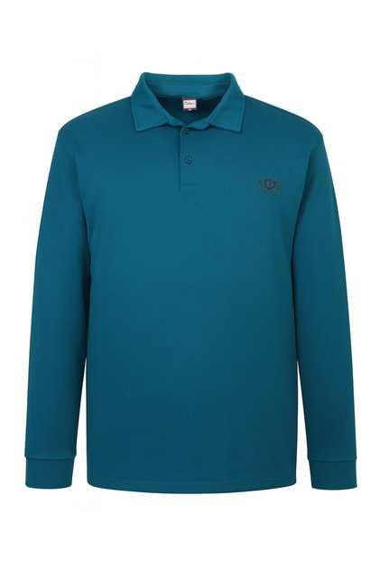 Plus Size Polo Neck Interlock Sweatshirt (Extra Wide Fit)