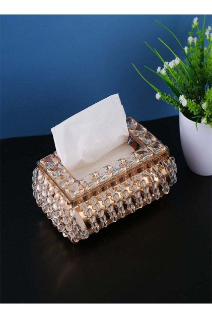 European Style Crystal Tissue Box Cover Creative Tissue Holders Facial Tissue Dispenser