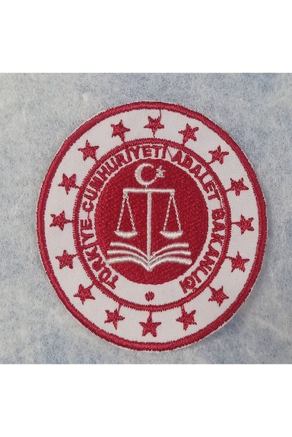Adalet Bakanlığı Logo Peç | Nakış İşlemeli Kol Arması – Cırtlı Üniforma Patch