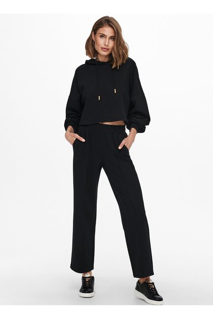 Crne ženske pantalone srednjeg struka ONLPOPTRASH-SUKI LIFE MW PANT PNT N