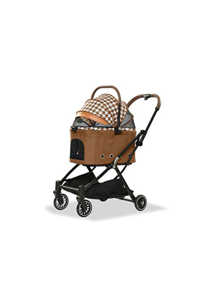 Eurodog Katlanabilir Köpek Arabası Kahverengi 67x49x100 cm ZNGZR