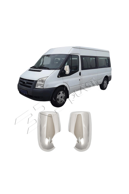 Ford Transit Uyumlu 2003-2013 Krom Ayna Kapağı 2 Parça Paslanmaz Çelik