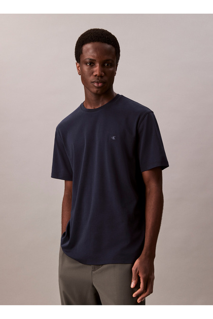 Calvin Klein Bisiklet Yaka Mavi Erkek T-Shirt LV04LB275GCEF_SS