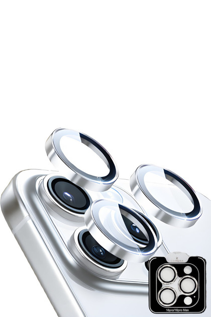 [Kolay Lens] iPhone 16 Pro Max / 16 Pro Uyumlu Safir Kamera Lens Koruyucu Kolay Kurulum Aparatlı