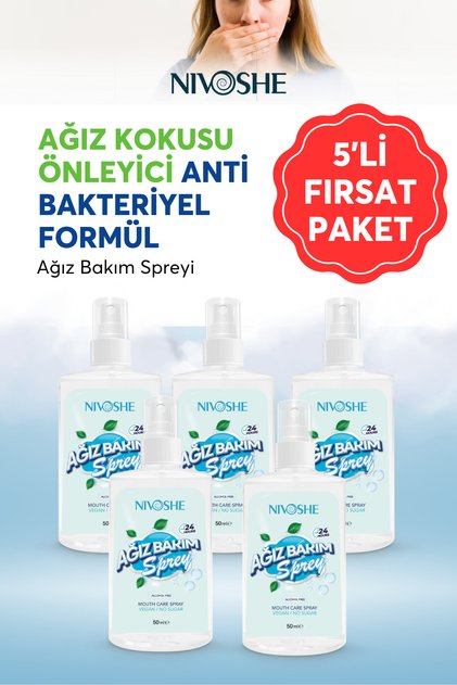 Premium Ağız Kokusu Giderici Spreyi 50ml Ağız Kokusu Önleyici Sprey Ağız Kokusu Spreyi 5 Li