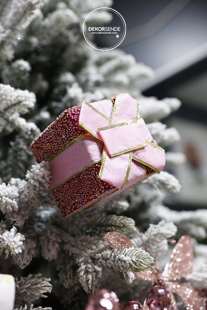 Christmas Ornament Stick Gift Box Fuchsia 40 cm