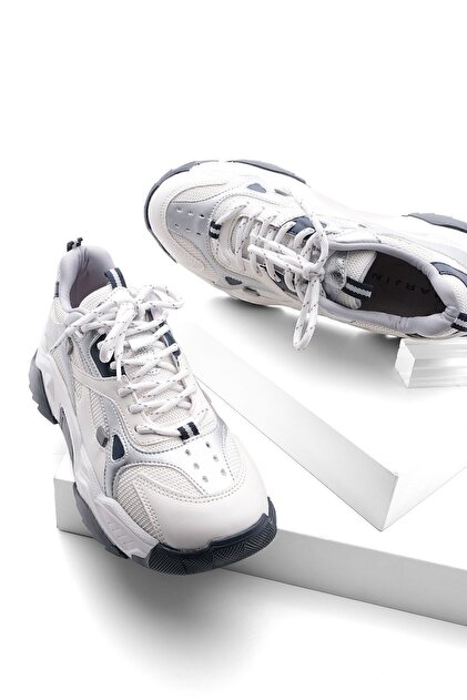 Marjin Kadın Yüksek Taban Sneaker Bağcıklı Spor Ayakkabı Virez