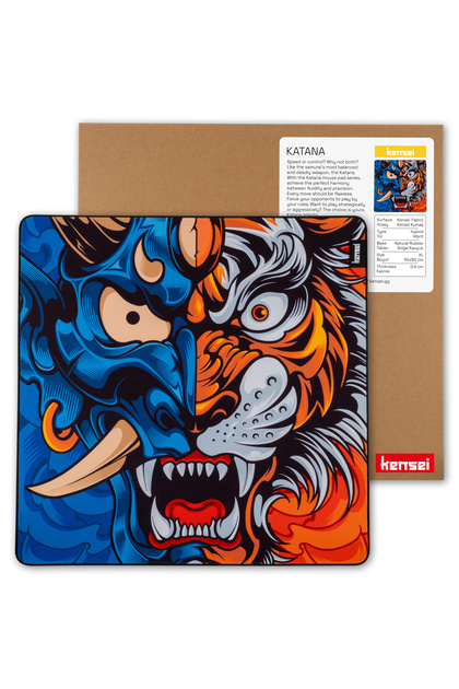 Kensei Half Oni Tiger 50x50 cm 4 mm Hybrid Gaming Espor Oyuncu