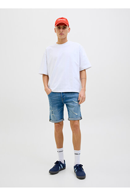 Jack & Jones Regular Fit Mavi Erkek Denim Şort JJIRICK JJFOX