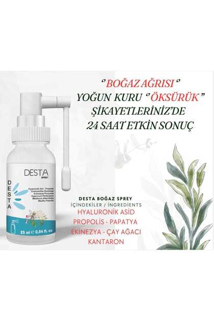 BOĞAZ SPREY hyarulonik asid,papatya,propolis,çay ağacı doğal içerik