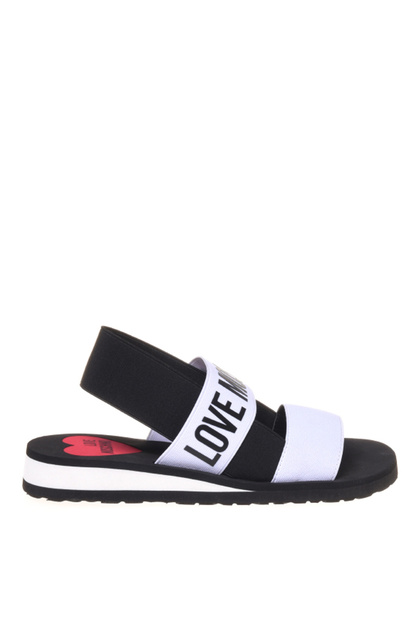 Love Moschino Beyaz - Siyah Kadın Sandalet Ja16033g0m - Fiyatı